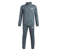 Under Armour Niño Rival Knit Tracksuit, conjunto deportivo completo con bolsillos, sudadera y pantalón transpirable para entrenamiento, educación física y atletismoJasper Blue / / White,YLG