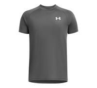 Under Armour Niño Tech 2.0 Short Sleeve, Camiseta de Manga Corta cómoda y Transpirable, Camiseta Deportiva Ajustada para Entrenamiento, educación física y Uso casualCastlerock / / White,YLG