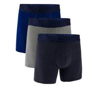Under Armour Men's Performance Cotton 6" 3 Pack Solid Boxer Briefs, Boxers de los Hombres, Midnight Navy Heather/Steel Heather/Royal,