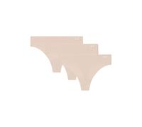 Under Armour Women's Underwear Pure Stretch No Show Thong Pant, 3 Pack Solid Tanga, Hue 500, L (Pack de 3) para Mujer
