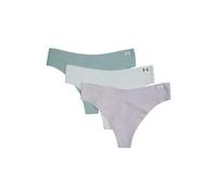 Under Armour Pack de 3 Tangas Invisibles Pure Stretch para Mujer - Ajuste sin Costuras, Sin Marcas, Ultraligero, Comodidad Todo el Día
