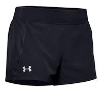 Under Armour Qualifier Speedpocket Short Corto, Mujer, Negro, XS