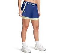 Under Armour Pantalones cortos Play Up 2 en 1 Azul Tecnológico/Verde Retro/Blanco XS Mujer