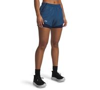 Under Armour Pantalones cortos Fly by 2 en 1 para mujer, (498) Wham Blue / Academy / Reflectante, S
