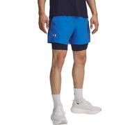 Under Armour Pantalones cortos Launch Run 2 en 1 para hombre de 5 pulgadas, Azul Atlantis (402), Small
