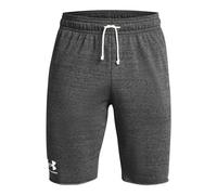 Under Armour Pantalones Cortos Rival Terry para Hombre, (025) Castlerock Light Heather / / Onyx White, Medium