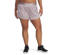 Under Armour Pantalones Cortos Tech Play Up Shine para Mujer, (009) Gray Dawn/Negro, XL