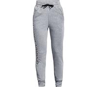 Under Armour Pantalones de chándal de Forro Polar Rival para niña, Steel Light Heather/Black/Black (036), 10 años