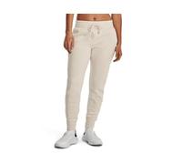 Under Armour Pantalones deportivos Rival de forro polar para mujer, (783) Oatmeal Light Heather / White, Small
