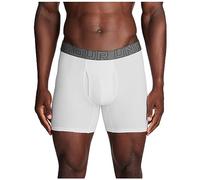 Under Armour Paquete de 3 Calzoncillos Tipo bóxer de algodón para Hombre, Entrepierna de 6 Pulgadas, Comodidad Durante Todo el día y ultrasuaves, Blanco sólido - Core, Small