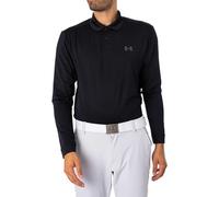 Under Armour Perf - Polo de Manga Larga para Hombre, Color Negro y Gris, Talla L, Negro, L