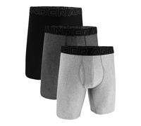 Under Armour Perf Tech Solid 9in 3Pack Steel Heather Bóxers de hombre M