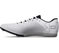 Under Armour Picos de pista para adultos Kick Distance 4, Blanco-negro-gris, 43 EU