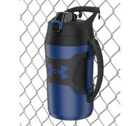 Under Armour Playmaker - Jarra deportiva, botella de agua con asa, aislada de espuma y resistente a fugas, 64 onzas, azul rey/negro