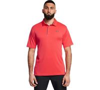 Under Armour Polo de golf Tech para hombre, (713) Racer Red / Pitch Gray, X-Large
