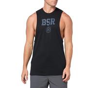 Under Armour Project Rock Blood - Camiseta sin mangas para hombre, (001) Negro / Gris aguanieve, Large