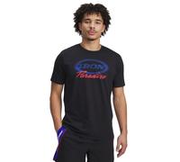 Under Armour Project Rock Iron - Camiseta de manga corta para hombre, (001) Negro / Team Royal, Medium