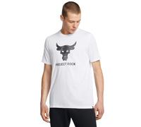 Under Armour Project Rock Payoff Graphic - Camiseta de manga corta para hombre, (100) Blanco / Negro, Large