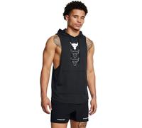 Under Armour Project Rock Payoff Sleeveless Hoodie Sudadera con Capucha, (001) Negro/Blanco, Large para Hombre