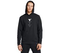 Under Armour Project Rock Rival - Sudadera con capucha para hombre, (001) Negro / Blanco, XX-Large