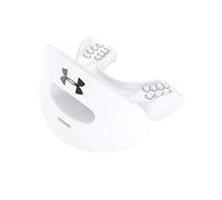 Under Armour Protector de labios para fútbol, protector bucal de fútbol con correa, boquilla de fútbol, protección bucal completa, protector bucal de fútbol para aparatos ortopédicos, protector bucal