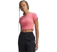 Under Armour Rival - Camiseta acanalada para bebé para mujer, Rosa agridulce/blanco, XL