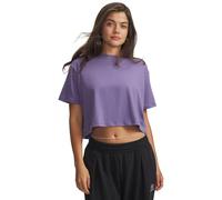 Under Armour Rival - Camiseta cuadrada para mujer, color liso, (520) Purple Luxe / Purple Luxe, S