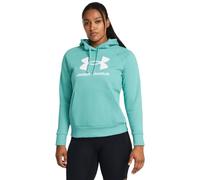 Under Armour Rival Fleece Big Logo Hoodie Sudadera con Capucha, (482) Radial Turquesa/Blanco, L para Mujer