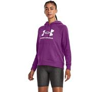 Under Armour Rival Fleece Big Logo Hoodie Sudadera, Mujer, Cassis/Blanco, XS
