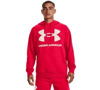 Under Armour Sudadera con capucha Rival Fleece, forro polar, logo grande, rojo, talla L