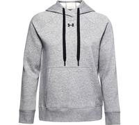 Under Armour Sudadera con capucha de tejido Fleece Rival HB Sudadera, Mujer, Steel Medium Heather / Black / Black (035), LG