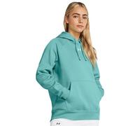 Under Armour Rival Fleece Hoodie Sudadera con Capucha, (482) Radial Turquesa/Blanco, L para Mujer