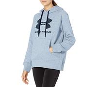 Under Armour Rival - Sudadera con Capucha para Mujer, Rival Fleece - Sudadera con Capucha y Logotipo, Mujer, Color Acero Jaspeado Medio/Negro/Negro (035), tamaño Extra-Small
