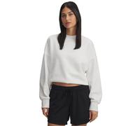 Under Armour Sudadera Rival Fleece Oversized Crew, Gris Distante/Blanco, M para Mujer