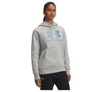 Under Armour Rival Fleece Shimmer - Sudadera con Capucha para Mujer, Mod Gray Light Heather/Iridescent, XS