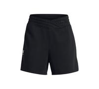Under Armour Rival Fleece Short Pantalones cortos deportivos para mujer, shorts de mujer cómodos y ligeros, color negro/ blanco