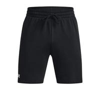 Under Armour Rival Fleece Shorts deportivos para correr, cómodos pantalones cortos deportivos con bolsillos, color negro/blanco