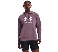 Under Armour Rival Fleece Big Logo Hoodie Sudadera, Mujer, Morado brumoso/Blanco, XS