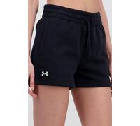 Under Armour Rival Fleece Short Pantalones cortos deportivos para mujer, shorts de mujer cómodos y ligeros, color negro/ blanco