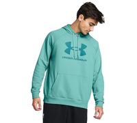 Under Armour Rival - Sudadera con Capucha de Forro Polar con Logotipo gráfico, Sudadera con Capucha para Hombre con Bolsillo, (482) Radial Turquoise/Circuit Teal, L