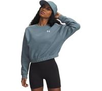 Under Armour Rival - Sudadera de Manga Larga con Ribete de Forro Polar para Mujer, Jasper Blue/White, M