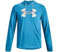 Under Armour Rival Terry Logo Hoodie Tops de Forro Polar, (419) Capri/Petrol Blue/Onyx White, Extra-Large para Hombre