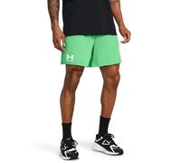 Under Armour Rival Terry - Pantalones cortos para hombre (15,24 cm), (381) Verde Court / Blanco ónix, Large