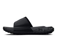 Under Armour Sandalias unisex Project Rock 3 Slides para adultos, (001) Negro/Negro/Gris Pitch, 9.5 Women/8 Men