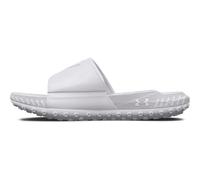 Under Armour Sandalias unisex Project Rock 3 Slides para adultos, (100) Blanco/Blanco/Gris Halo, 11.5 Women/10 Men