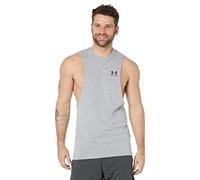 Camiseta de tirantes Under Armour Left Chest Cut-Off para hombre Acero Light Heather / Negro XL