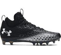 Under Armour Spotlight Clone 3.0 MC Mens Football Cleats Black-Metallic Silver