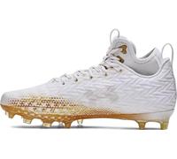 Under Armour Spotlight Clone 3.0 MC Mens Football Cleats White-Metallic Gold