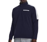 Under Armour Storm Windstrike - Chaqueta de golf con cremallera completa para hombre, talla L, Azul marino-blanco medianoche, Large