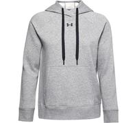 Under Armour Sudadera con capucha de tejido Fleece Rival HB Sudadera, Mujer, Steel Medium Heather / Black / Black (035), LG